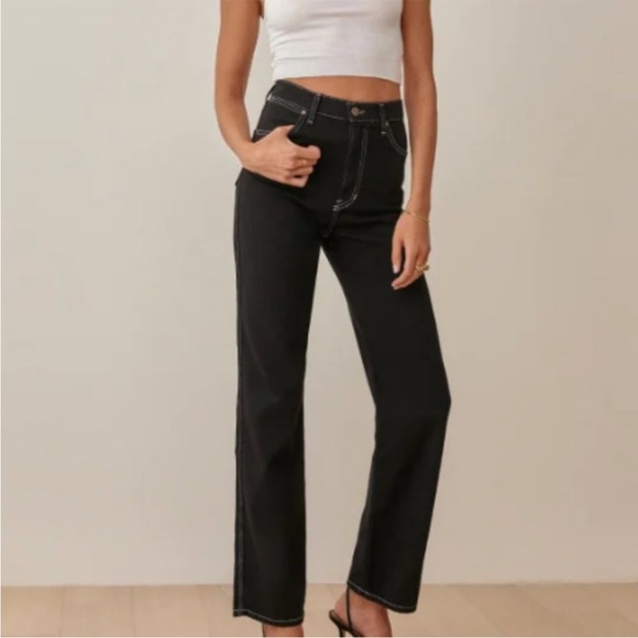 Reformation Cowboy High Rise Straight Jeans size 24 - Picture 1 of 15